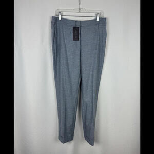 Lafayette 148 New York Clinton Cuffed Pants Wool Speckled Blue Size 8 US, 32x28